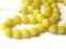 44 8mm Vintage Plastic Yellow Pressed Rose Beads Full Strand